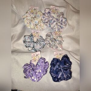 Colorful Kids Hair Scrunchies Set